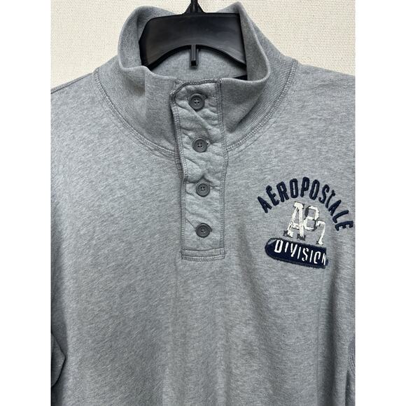 Aeropostale Men’s Sz XL Fleece Lined Shirt Authentic Fit 100% Cotton Gray - Picture 6 of 11